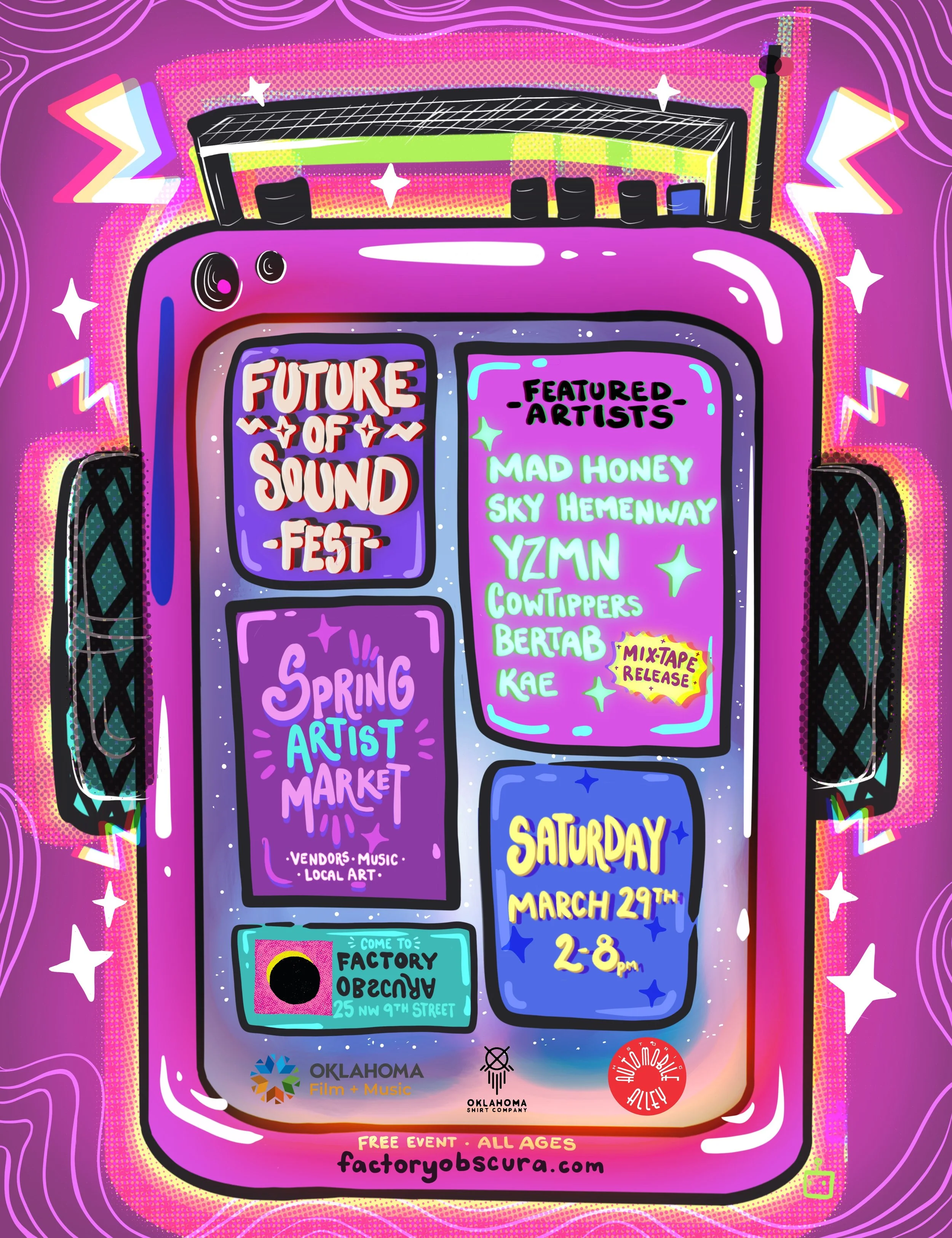 Future of Sound Fest 2025 & Spring Artist Market — Factory Obscura